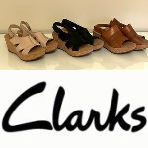 3 Pairs Clark Collection Cork Heels